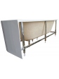 Acrylic free standing back-to-wall bathtub, model NOLA white 150x75x58 cm - 4